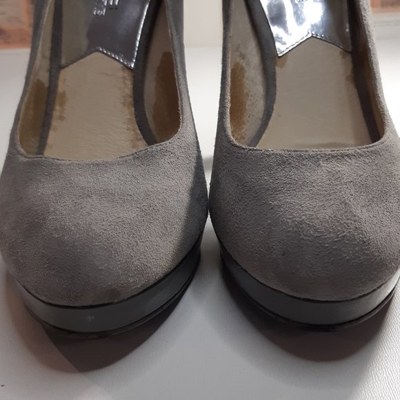 Grey Leather women's shoes MK - Picture 5 of 7